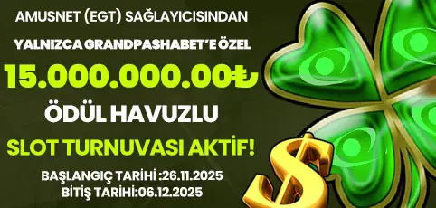 AMUSNET (EGT) SAĞLAYICISINDAN DEV TURNUVA! 